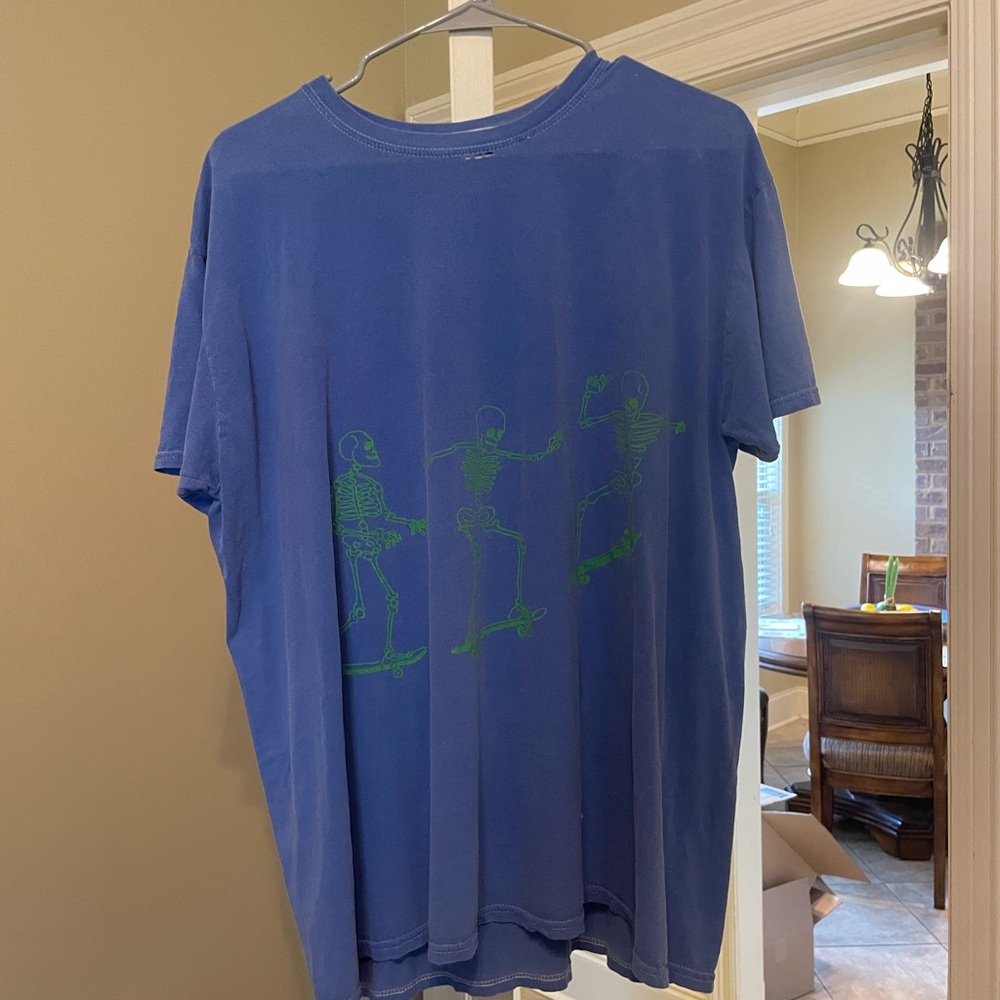 Project Social T Blue and Green Short Sleeve Tee